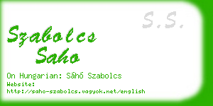 szabolcs saho business card